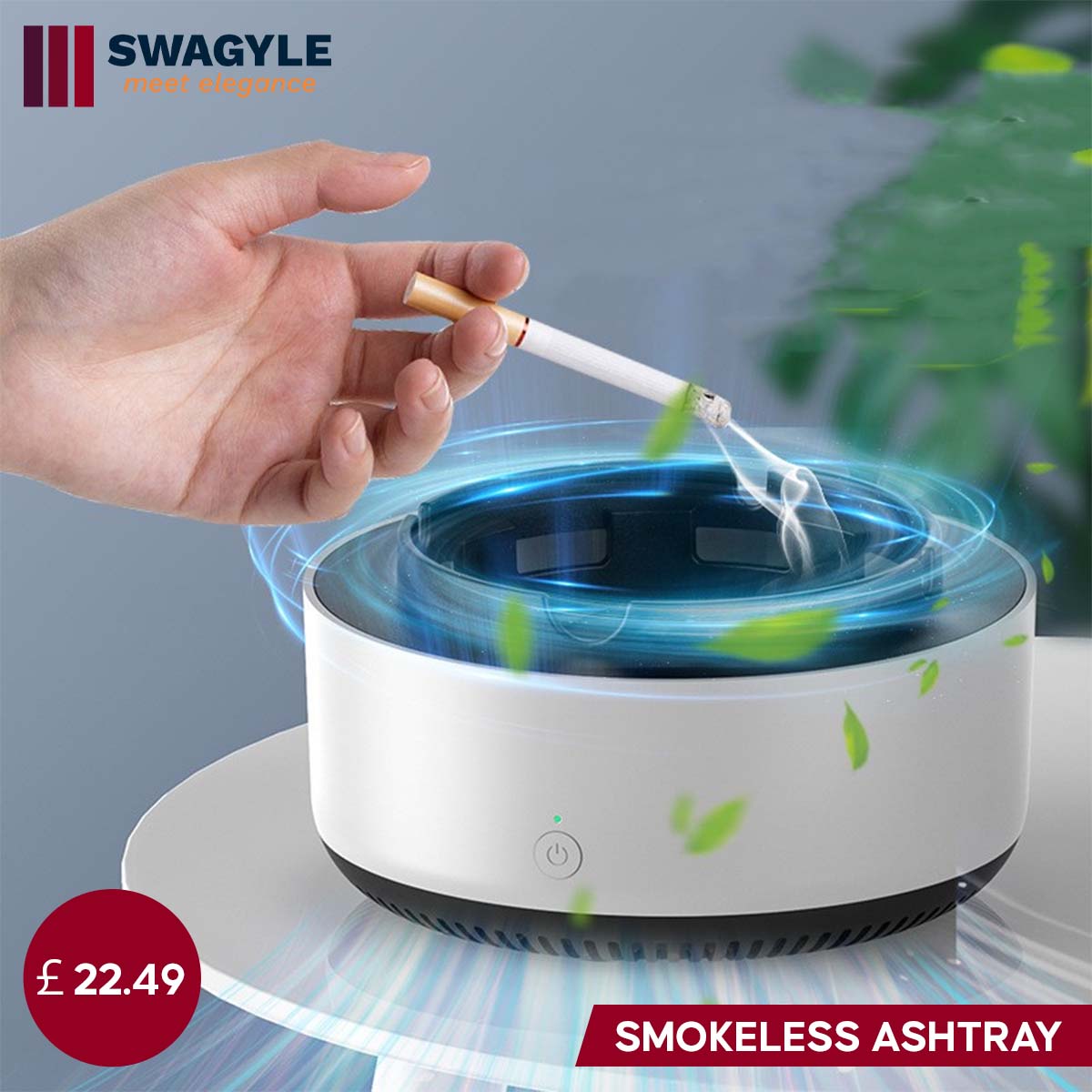 Swagyle 2-in-1 SmartCase Premium Bundle | USB Lighter + Smokeless Ashtray | FREE Filter Worth £12.99 | £23.91 (40% OFF + £5 Rewards) | Luxury Gift Set 202